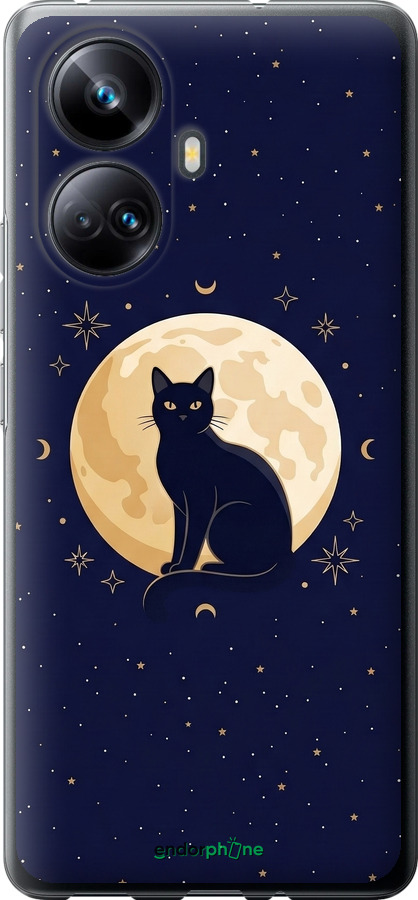 Силиконовый чехол Cute Cat Celestial/Witchy для Realme 10 Pro Plus - 6787u-2944 изображение 
