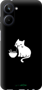 TPU чехол Милий кіт на чорному фоні для Realme 10 - 6528b-2946 изображение 