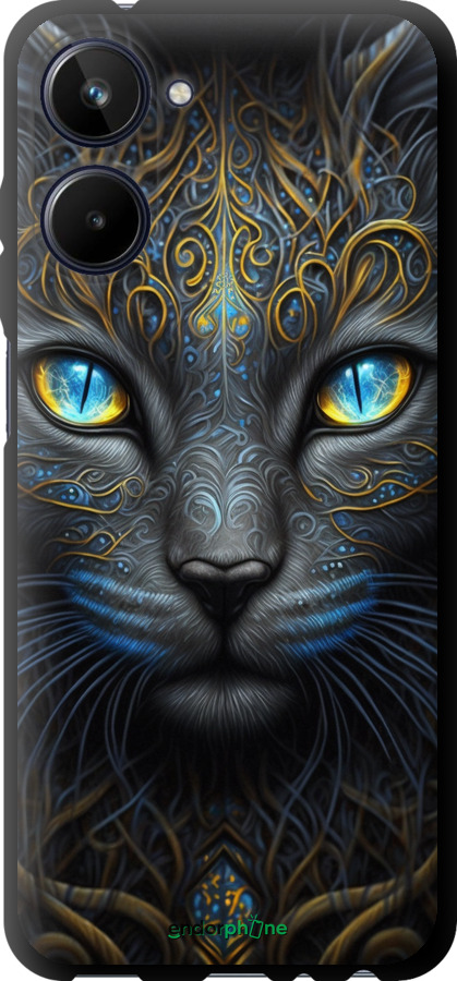 

TPU schwarz Hülle Katze" für Realme 10"