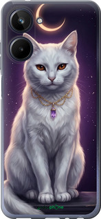Силиконовый чехол Mystic White Cat Gothic Dark Purple Gold для Realme 10 - 6805u-2946 изображение 