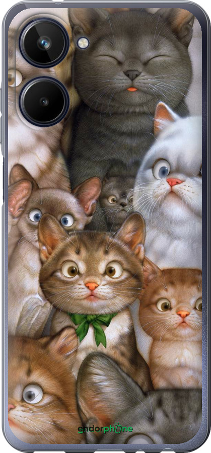 

Силіконовий чохол "Коти" для Realme 10
