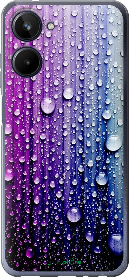 

Силіконовий чохол "Краплини води" для Realme 10, Синій
