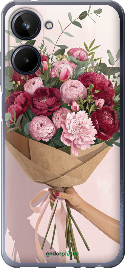 Силиконовый чехол Пионы 1 для Realme 10 - 6705u-2946 изображение 