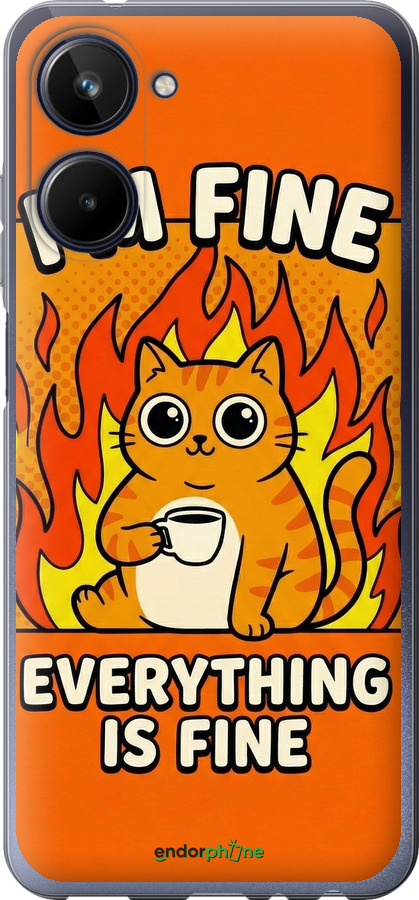 Силиконовый чехол Funny Cat для Realme 10 - 6786u-2946 изображение 