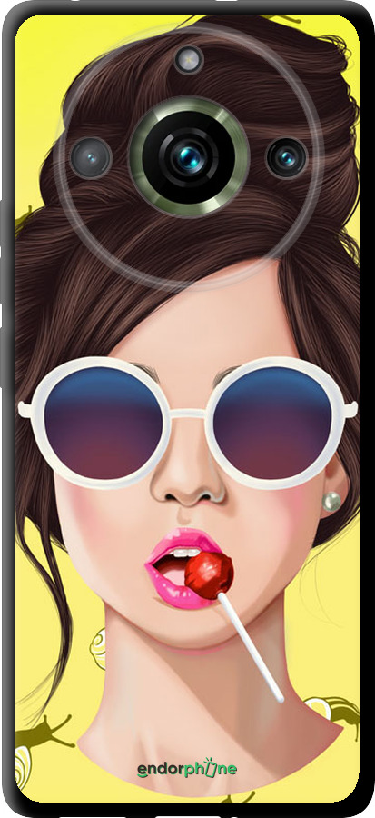 TPU чехол Дівчина з чупа-чупсом для Realme 11 Pro - 3979b-3077 изображение 
