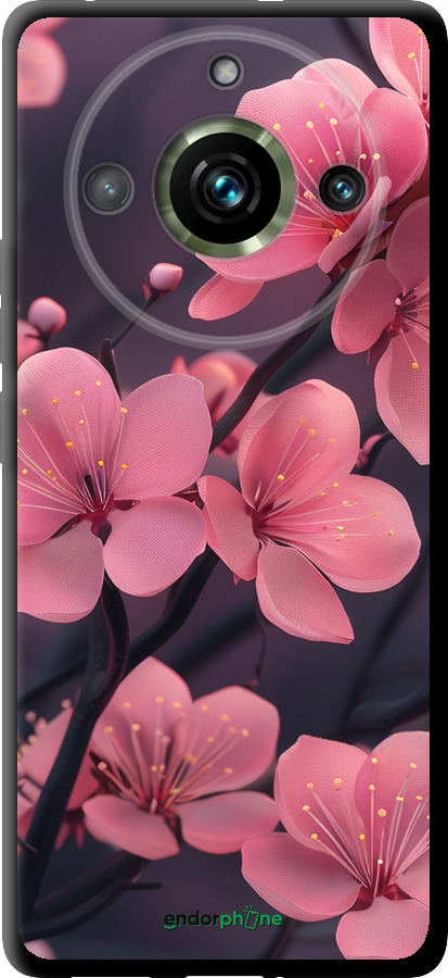 TPU чехол Пурпурная сакура для Realme 11 Pro - 6075b-3077 изображение 