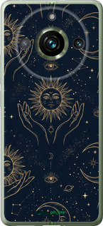 Силиконовый чехол Celestial Harmony: Sun & Moon Gold Mystic Pattern для Realme 11 Pro - 6778u-3077 изображение 