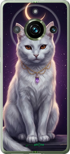 Силиконовый чехол Mystic White Cat Gothic Dark Purple Gold для Realme 11 Pro - 6805u-3077 изображение 