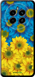 TPU чехол Жёлто-голубые цветы для Realme 12 4G - 1048b-3785 изображение 