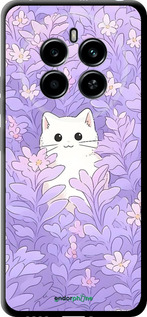 TPU чехол Котик в цветах для Realme 12 4G - 6390b-3785 изображение 