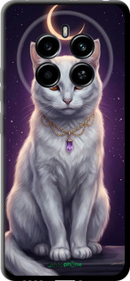 TPU чехол Mystic White Cat Gothic Dark Purple Gold для Realme 12 4G - 6805b-3785 изображение 