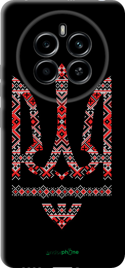 TPU чехол Герб - вышиванка на черном фоне для Realme 12 4G - 1196b-3785 изображение 