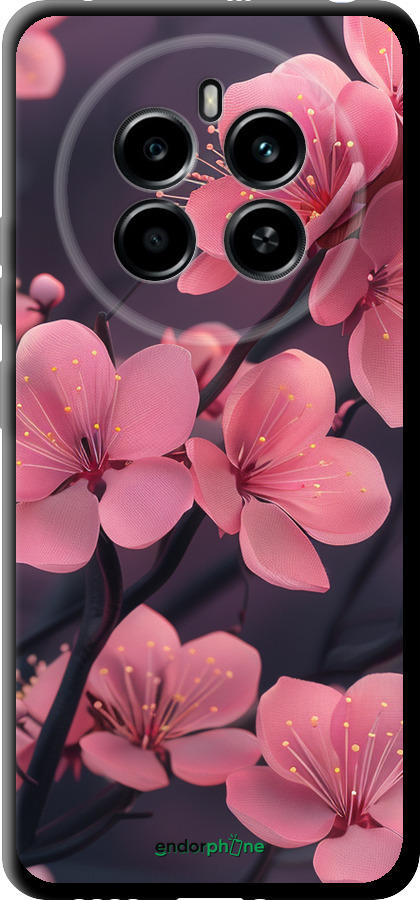 TPU чехол Пурпурная сакура для Realme 12 4G - 6075b-3785 изображение 