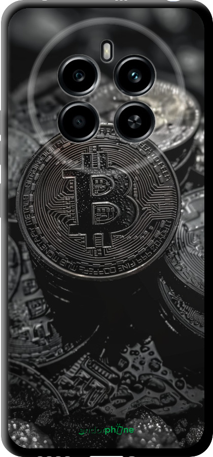 TPU чехол Black Bitcoin для Realme 12 4G - 6090b-3785 изображение 