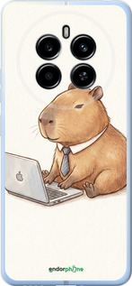 Силиконовый чехол Funny Capybara CEO Working для Realme 12 4G - 6777u-3785 изображение 