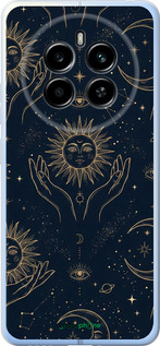 Силиконовый чехол Celestial Harmony: Sun & Moon Gold Mystic Pattern для Realme 12 4G - 6778u-3785 изображение 