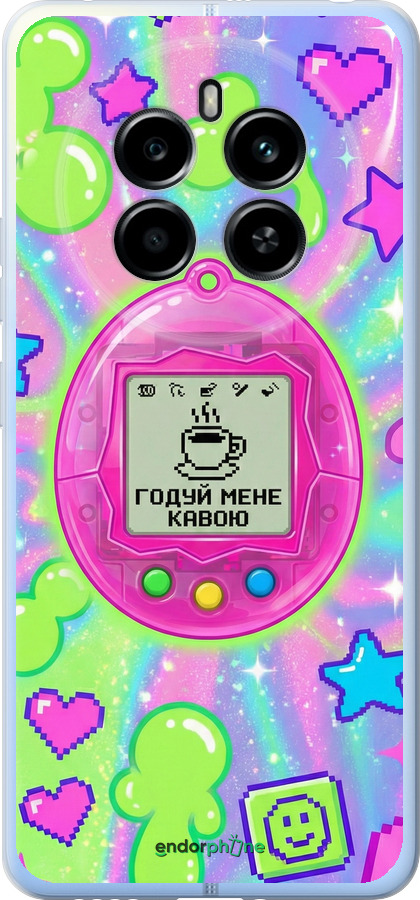 Силиконовый чехол Y2K Aesthetic Retro Pet: Годуй мене кавою для Realme 12 4G - 6784u-3785 изображение 