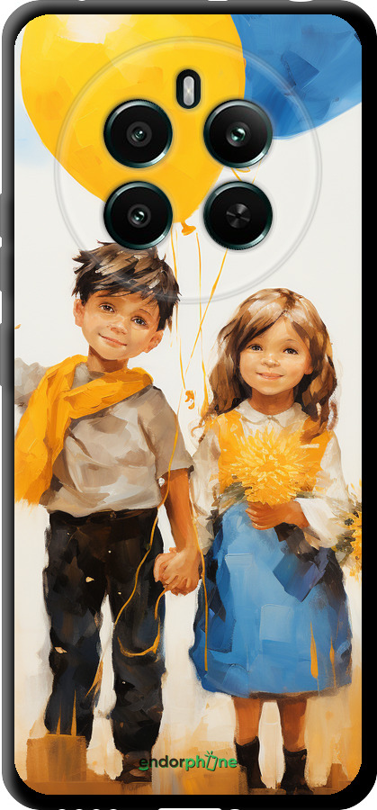 TPU чехол Дети с шариками для Realme 12+ - 5659b-3650 изображение 