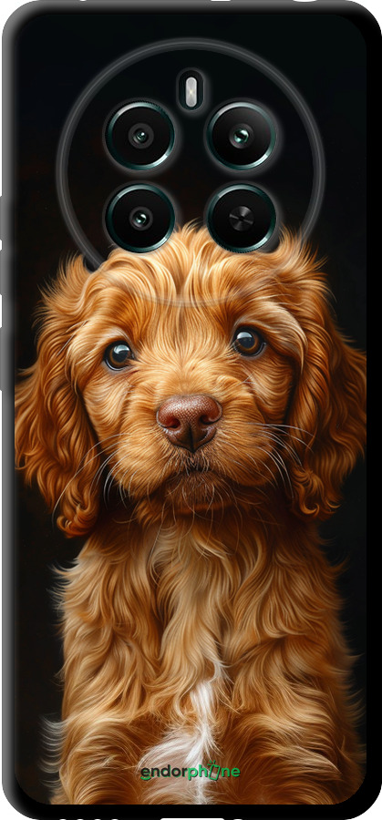 TPU чехол Cocker spaniel на чорному фоні для Realme 12+ - 6137b-3650 изображение 