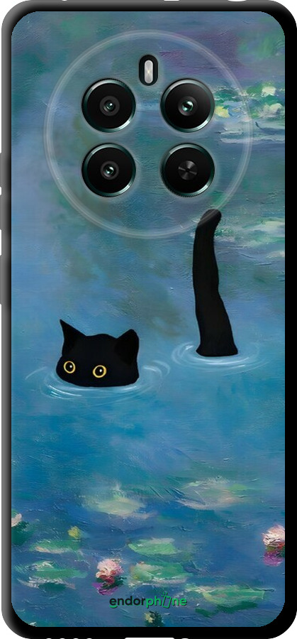 TPU чехол С изображением кота и водяной лилии Monet для Realme 12+ - 6519b-3650 изображение 