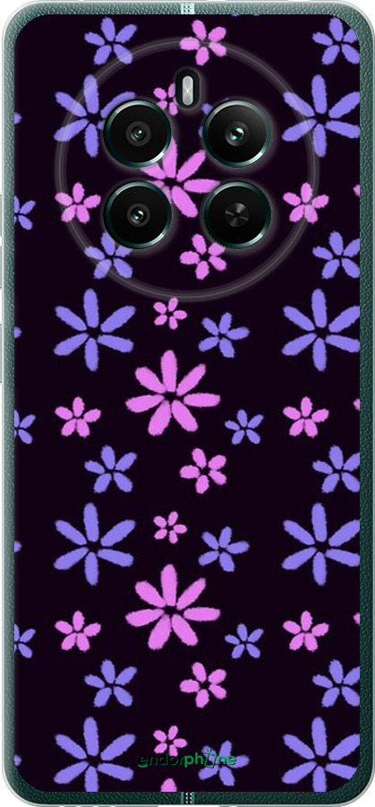 Силіконовий чехол з квітами для Realme 12+ - 6258u-3650 изображение 