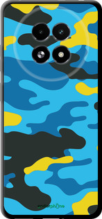 TPU чехол Желто-голубой камуфляж для Realme 13+ 5G - 1084b-3891 изображение 
