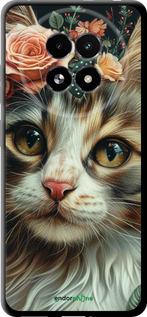 TPU чехол Cats and flowers для Realme 13+ 5G - 6069b-3891 изображение 