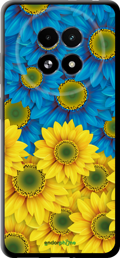 TPU чехол Жовто-блакитні квіти  для Realme 13+ 5G - 1048b-3891 изображение 