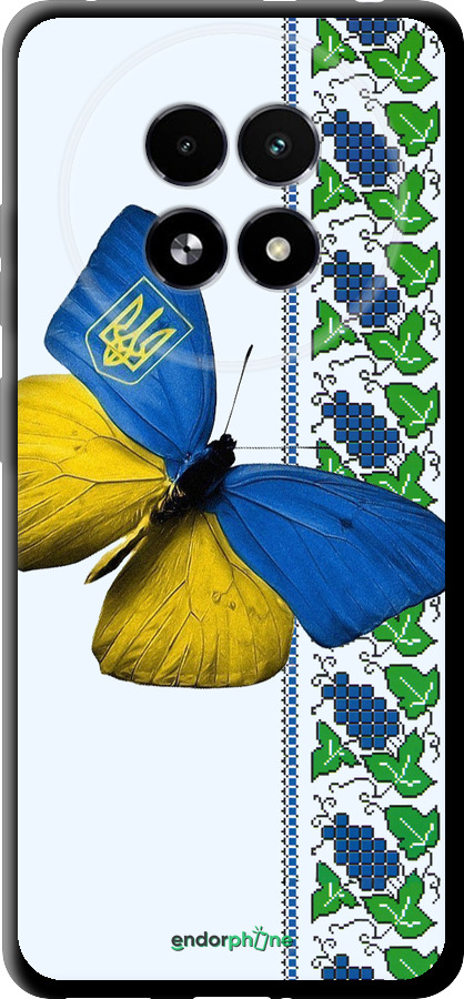 TPU чехол Желто-голубая бабочка для Realme 13+ 5G - 1054b-3891 изображение 