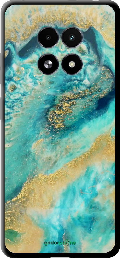 TPU чехол Green marble для Realme 13+ 5G - 4365b-3891 изображение 