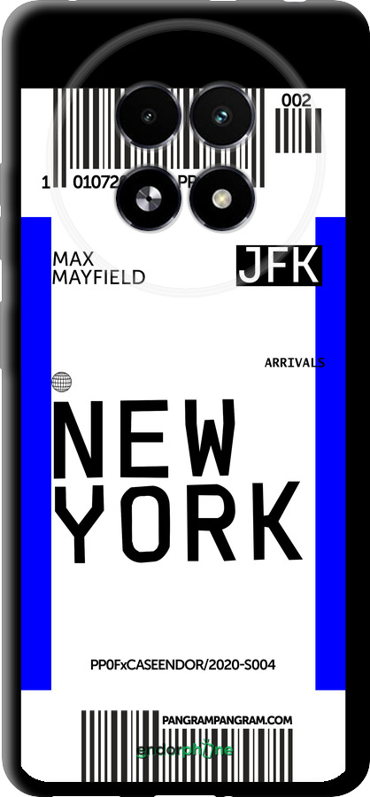 TPU чехол New York для Realme 13+ 5G - 4861b-3891 изображение 