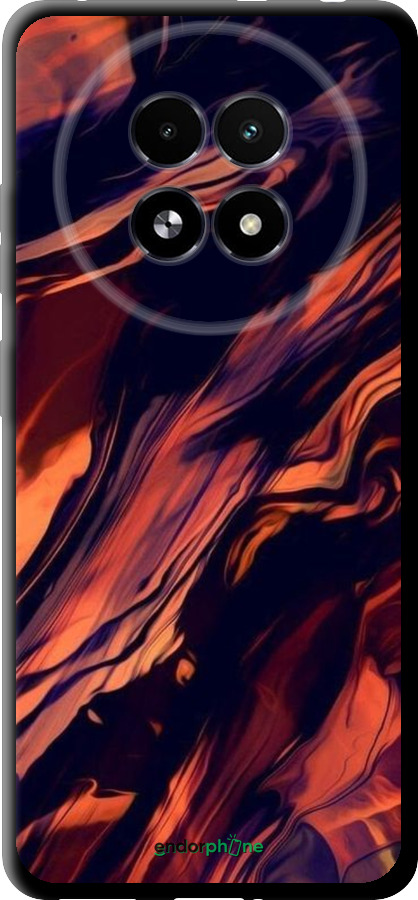 TPU чехол Черно-оранжевая абстракция для Realme 13+ 5G - 5340b-3891 изображение 