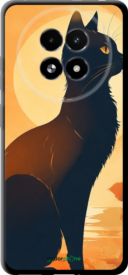 TPU чехол Черная кошка v2 для Realme 13+ 5G - 5830b-3891 изображение 