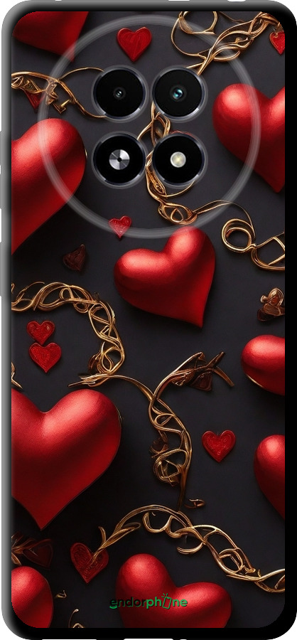 TPU чехол Сердечки для Realme 13+ 5G - 5831b-3891 изображение 