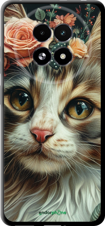 TPU чехол Cats and flowers для Realme 13+ 5G - 6069b-3891 изображение 