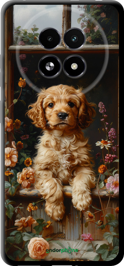 TPU чехол Щенок cocker spaniel для Realme 13+ 5G - 6136b-3891 изображение 