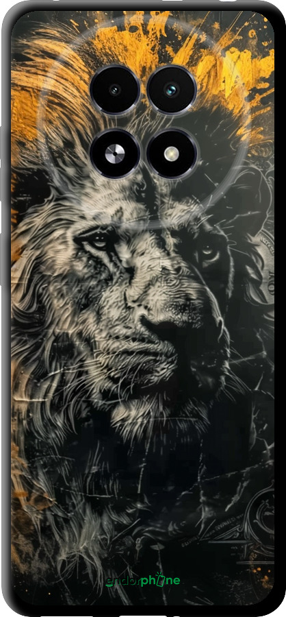 TPU чехол Лев в золотых красках для Realme 13+ 5G - 6155b-3891 изображение 