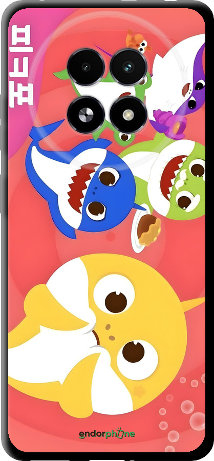 TPU чехол Бейби Шаркс для Realme 13+ 5G - 6305b-3891 изображение 