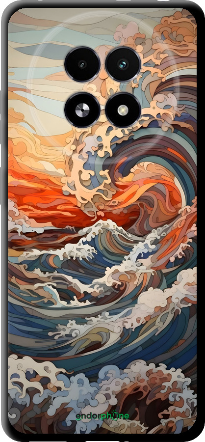 TPU чехол Арт волны для Realme 13+ 5G - 6324b-3891 изображение 
