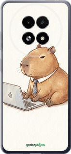 Силиконовый чехол 'Funny Capybara CEO Working' для Realme 13+ 5G изображение 1