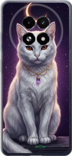 Силіконовий чехол Mystic White Cat Gothic Dark Purple Gold для Realme 13+ 5G - 6805u-3891 изображение 