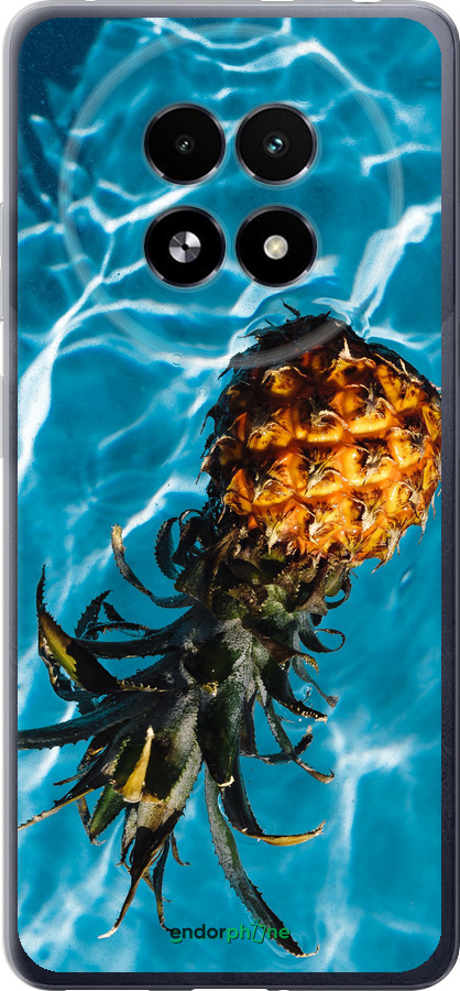 Силиконовый чехол Ананас на воде для Realme 13+ 5G - 4384u-3891 изображение 