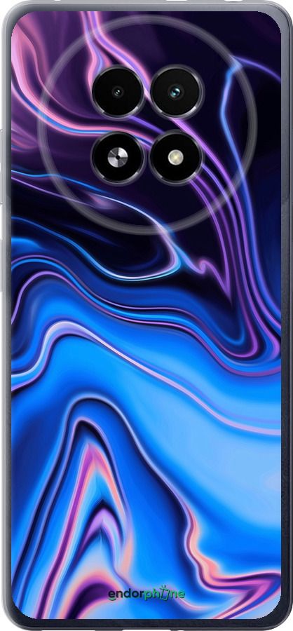 Силиконовый чехол Узор воды для Realme 13+ 5G - 4491u-3891 изображение 