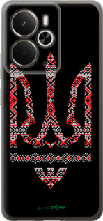 Силиконовый чехол Герб - вышиванка на черном фоне для Realme 14 5G / 14T 5G - 1196u-4024 изображение 