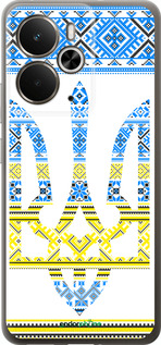 Силиконовый чехол Герб - вышиванка желто-голубая для Realme 14 5G / 14T 5G - 1197u-4024 изображение 