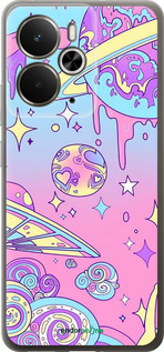 Силиконовый чехол Розовая галактика для Realme 14 5G / 14T 5G - 4146u-4024 изображение 