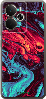 Силіконовий чехол Синя червона абстакція для Realme 14 5G / 14T 5G - 5339u-4024 изображение 