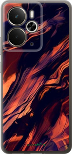 Силиконовый чехол Черно-оранжевая абстракция для Realme 14 5G / 14T 5G - 5340u-4024 изображение 