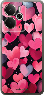 Силиконовый чехол Сердечки 4 для Realme 14 5G / 14T 5G - 5662u-4024 изображение 