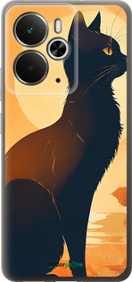 Силиконовый чехол Черная кошка v2 для Realme 14 5G / 14T 5G - 5830u-4024 изображение 